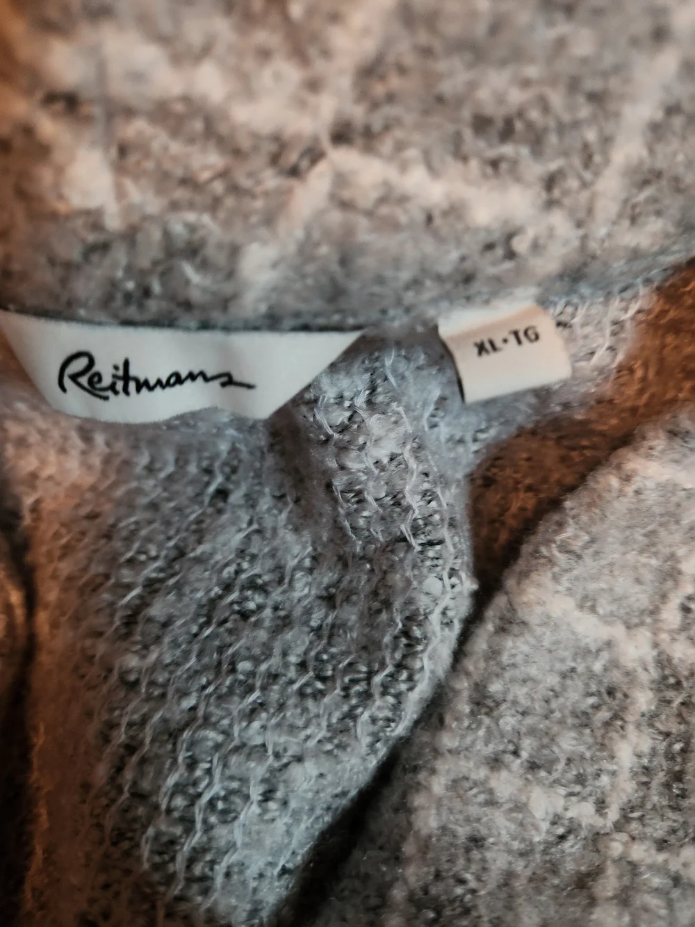 Reitmans Gray & Taupe Grid Open-Front Coatigan - Picture 2 of 5